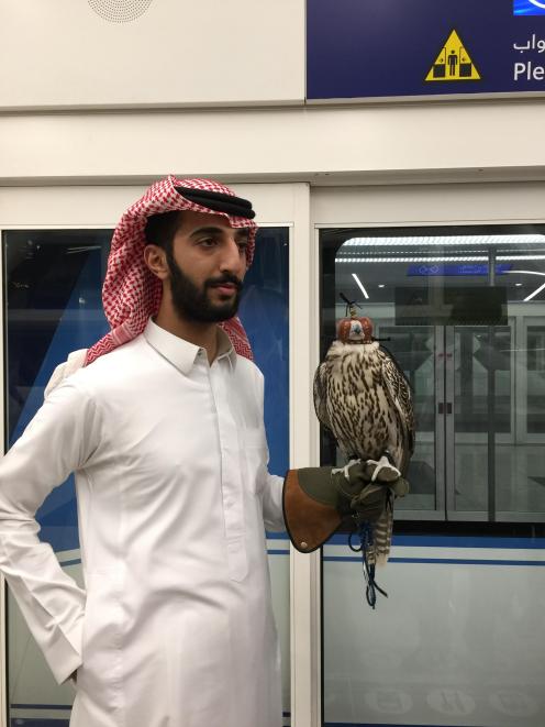 A Saudi Arabian man with a falcon. Photo: Deborah Heron
