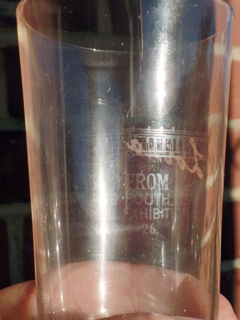 More goodies from the event, this time a souvenir glass with an etching of the exhibition...