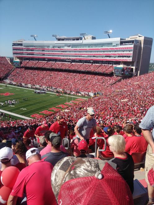 Members of Irrigation New Zealand’s tour and another 90,000 people attended a Cornhuskers...