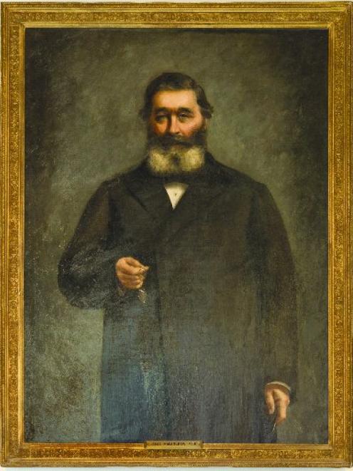 This 1885 portrait of James Macandrew by Kate Sperry hangs in the stairwell of the University of...