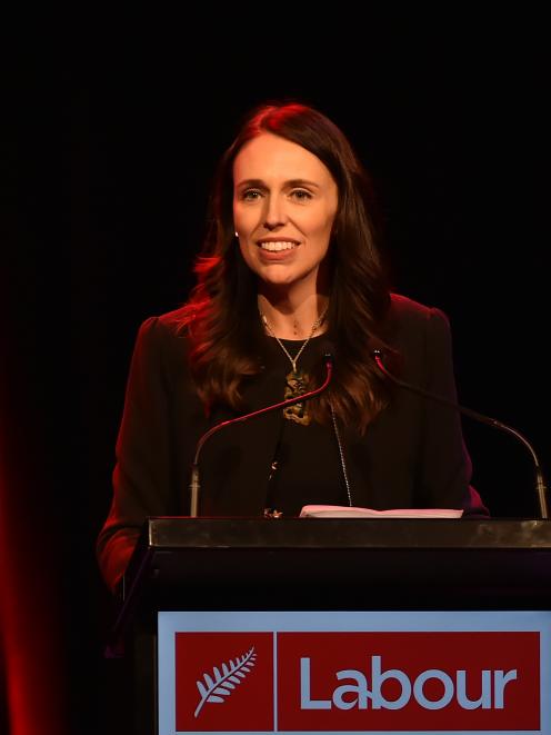Prime Minister Jacinda Ardern speaking at the Dunedin Labour Party conference this evening. Photo...