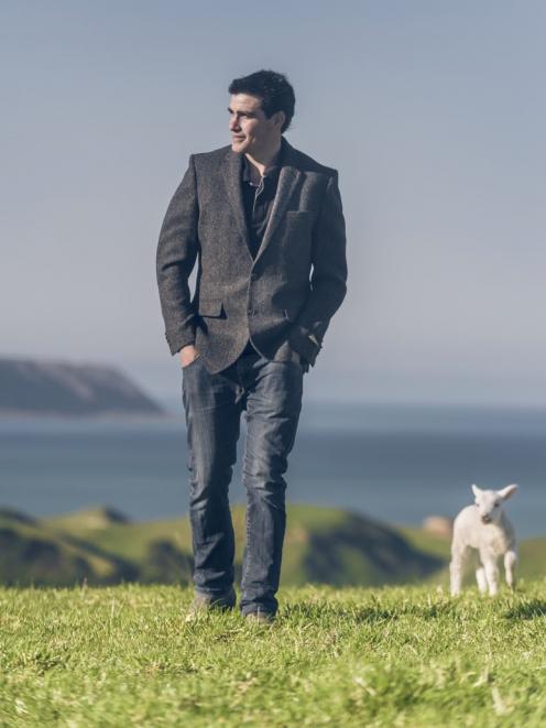 Kurt Portas, of Palliser Ridge, wears one of the new M&S range of lambswool blazers. He manages a farm in the Wairarapa which is the first of fourteen Wools of New Zealand shareholder farms to be certified. Photo: Supplied