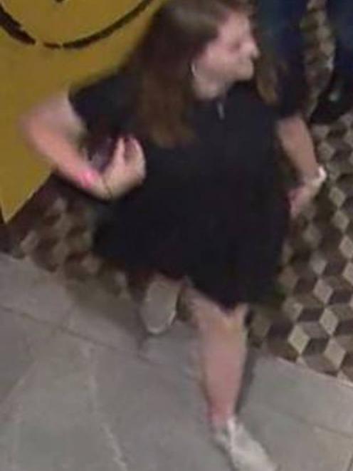 The CCTV image of Grace Millane on Saturday night at SkyCity. Photo: supplied via NZ Police 