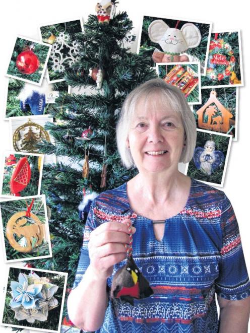 Louise Primrose, of Wanaka, has collected Christmas decorations from all over the world. Photo: Mark Price