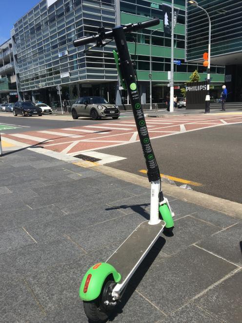 A Lime scooter in Auckland. 