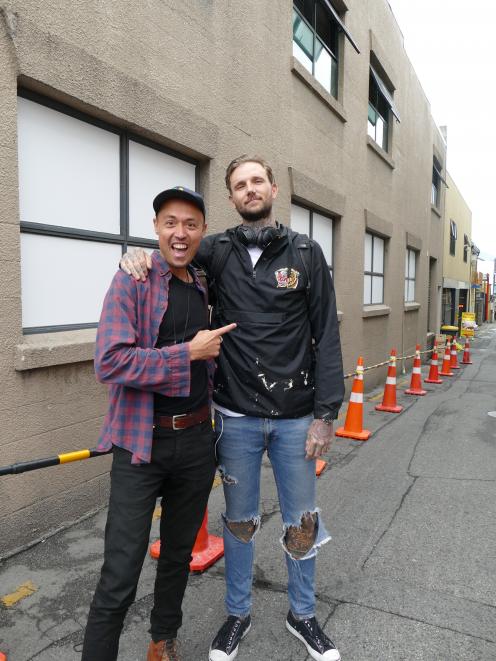 Authority Creative director Chris Skyner (left), and street artist Steen Jones, both of Australia...