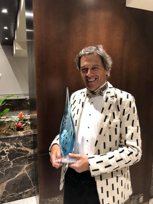 Founder of Animation Research Ltd and Taylormade Ian Taylor.Founder of Animation Research Ltd and Taylormade Ian Taylor with his award. Photo: Supplied