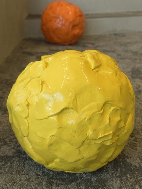 Scott Eady's Ivan (Calciami!) (2013, bronze, paint, 360mm diameter) was first exhibited in the...