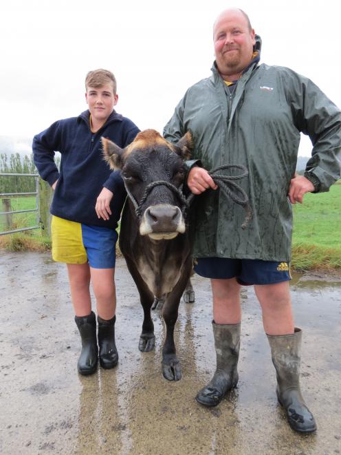 Kelly Allison, pictured with son Fynn (14), has sold several high-performing, high-breeding-worth bulls to LIC, including Bernard, Boy, Bolt, Barker and Beauden (as in Barrett). Each animal in that particular family has a name starting with B, to keep tra