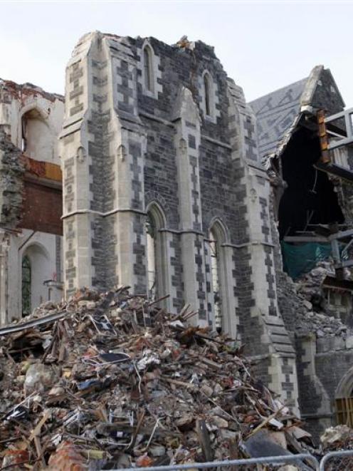 Christchurch Cathedral was severely damaged in the quake.