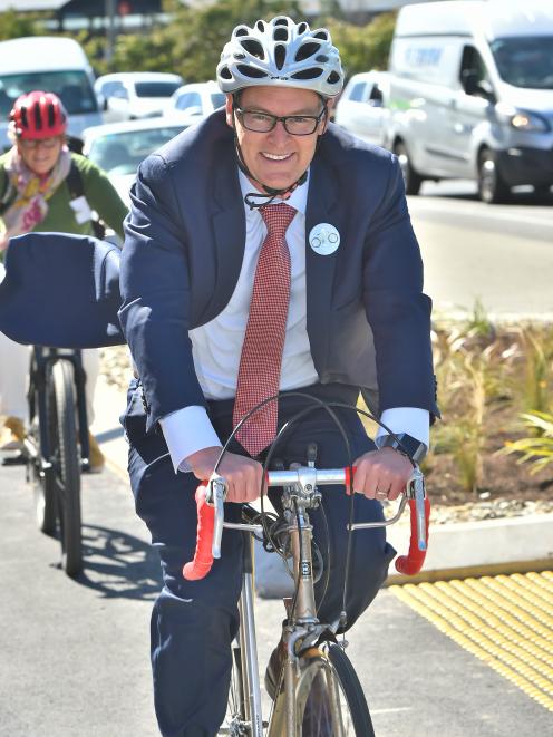 Dunedin North Labour MP David Clark  attended the opening of Dunedin's cycle lanes yesterday. ...