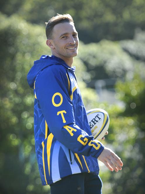 New Otago Touch operations manager Jarrod Powell runs around at Logan Park yesterday. PHOTO:...