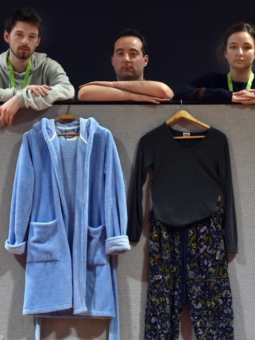 At the "What I was Wearing'' exhibition at the University of Otago are organisers (from left)...