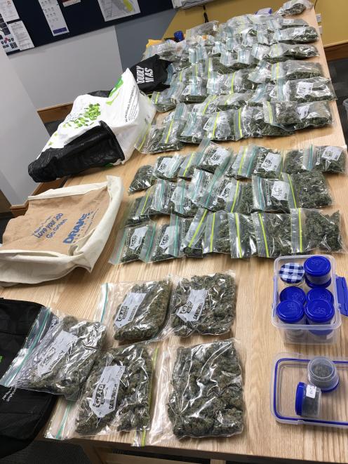 A total of 2.43kg of cannabis was found in a vehicle parked in Queenstown early yesterday.  Photo: Supplied