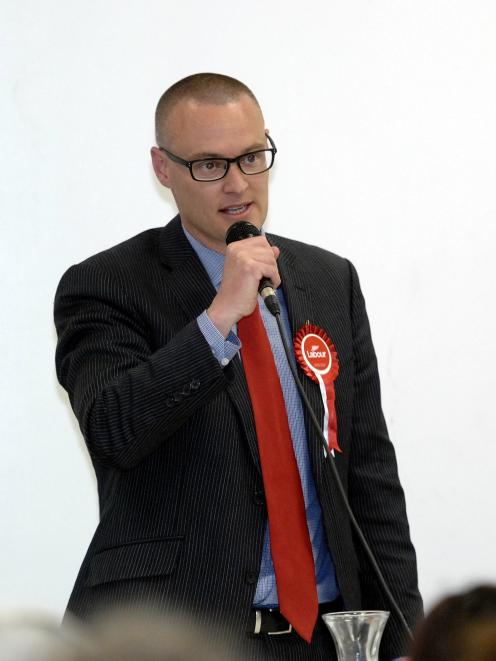 David Clark campaigning in his first election, in 2011.PHOTO: ODT FILES