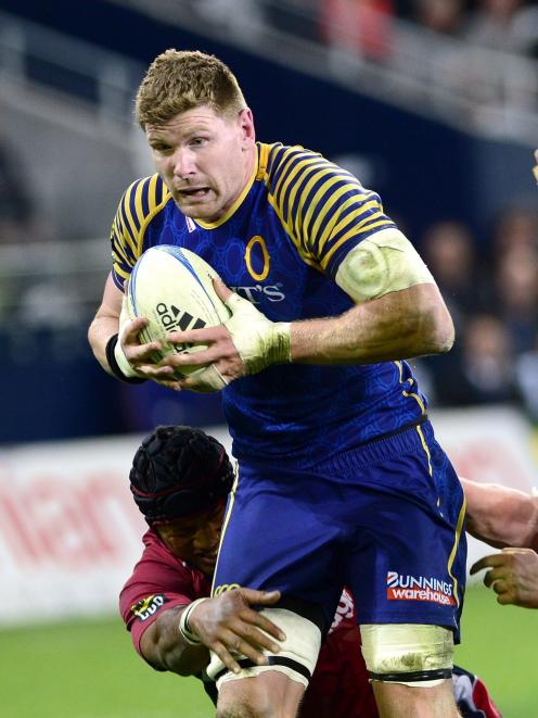 Adam Thomson on the charge for Otago in 2012. PHOTO: PETER MCINTOSH