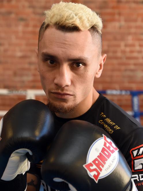 Dunedin boxer Chase Haley prepares for his bout against Andrei Mikhailovich at New Zealand Fight...