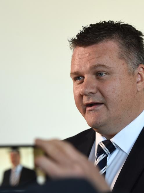 Fonterra chief executive Miles Hurrell discusses the sale of Tip Top at a press conference in...