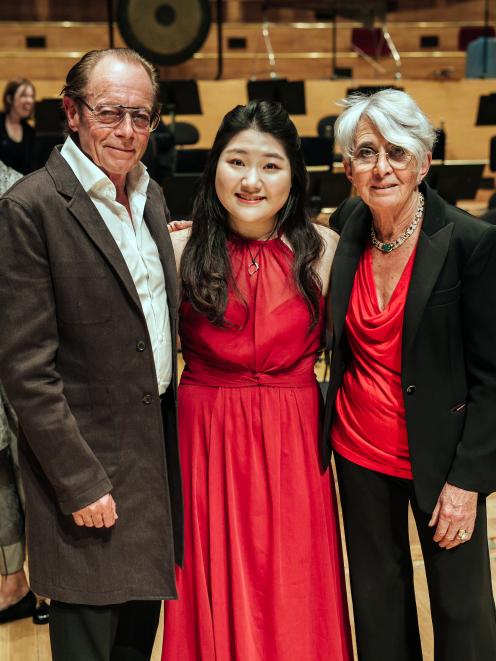 2019 Winner violinist Do Gyung (Anna) Im with Sir Michael Hill and Christine, Lady Hill at...