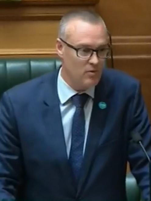 David Clark speaks in Parliament on Wednesday on the End of Life Choice Bill. PHOTO: PARLIAMENT TV 