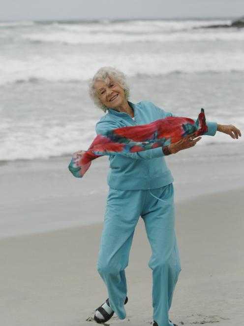 Shona Dunlop MacTavish dances at St Clair Beach in 2009. Photo: Linda Robertson