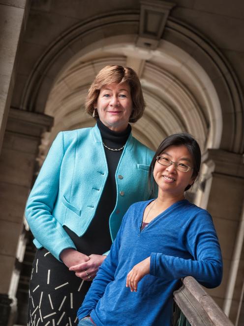 University of Otago Prof Janet Hoek, with co-principal investigator Mei-Ling Blank, who have gained a smoking-related research grant. Photo: University of Otago