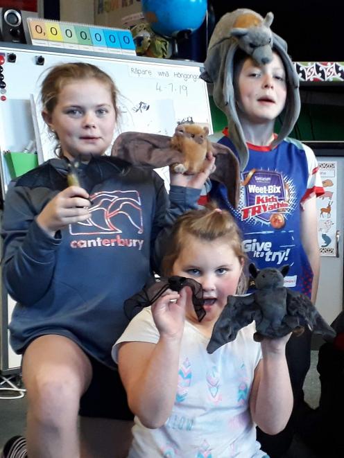 Learning about long-tailed bats during a recent educational session from Catriona Gower are...