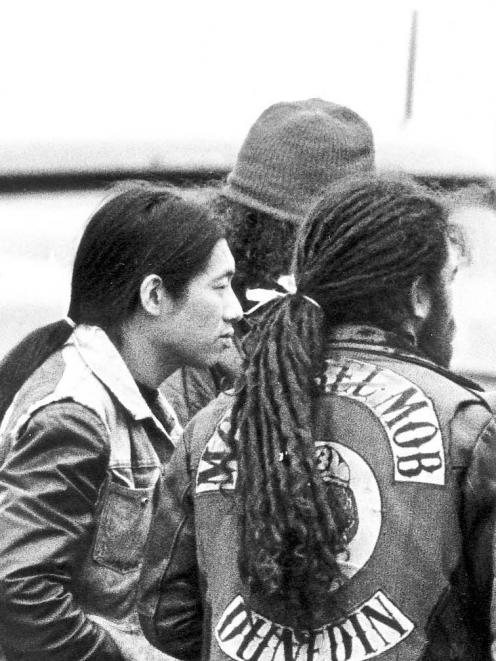 Harry Tam when he was a Mongrel Mob member in Dunedin. Photo: ODT files