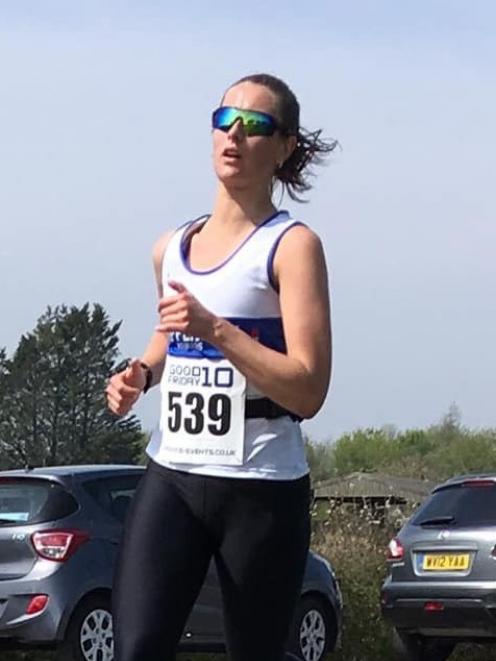 Dunedin Marathon entrant Georgia Wort (Chippenham Harriers) competes in a recent club event in the United Kingdom. Photo: Supplied