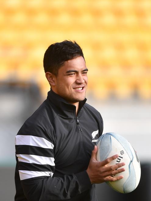 Josh Ioane training for the All Blacks. Photo: Getty Images