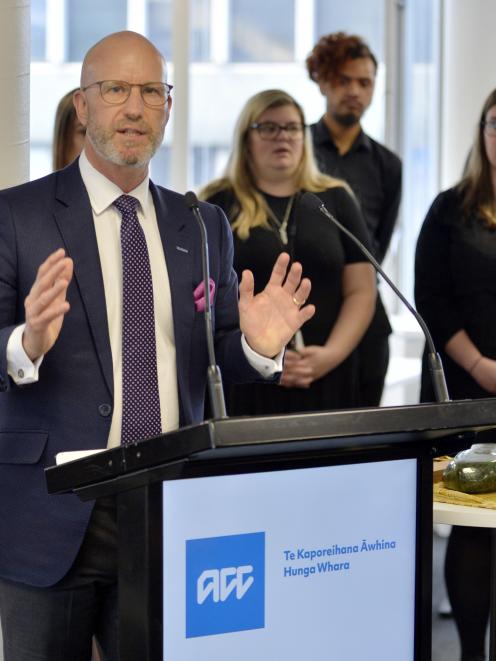 ACC chief executive Scott Pickering at the opening of a leased Princes St building to be used by the organisation. Photo: Gerard O'Brien