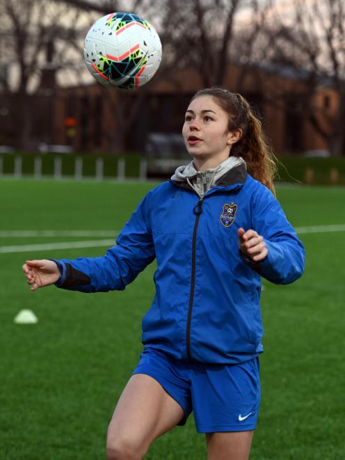 Southern United women's team captain Mikaela Hunt training at the artificial turf at Logan Park...