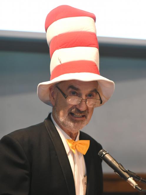 Philip Somerville applies his "neutral'' approach as he chairs a candidates' meeting (in 2017) at Opoho Church. He has been organising the large Dunedin North electorate and Dunedin City Council candidate meetings at the church for more than 20 years. It 