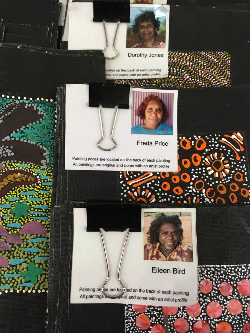Artist profiles show who created artworks sold at Mbantua, in Dunedin.