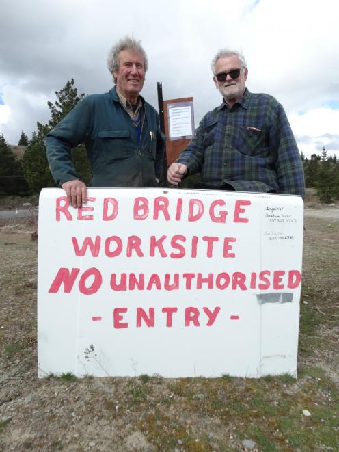 Graham Taylor and Jim Bryson are two of the Luggate residents carrying out working bees to...