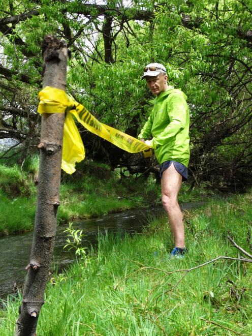 Water crossings are a feature of the Wanaka Dash course laid out by creator Martin McKone. Photo: Mark Price