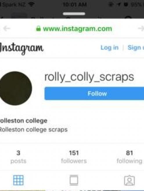 The Instagram account was shut down. 