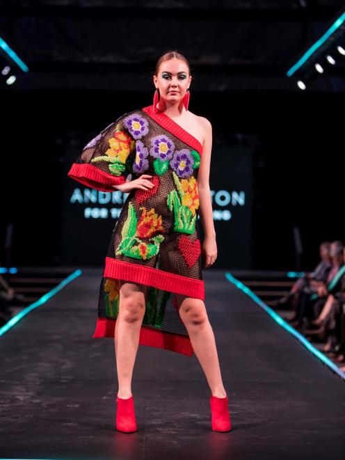Sophie Mathias, of Alexandra, models Gore designer Andre Johnston’s winning garment ‘‘For the...