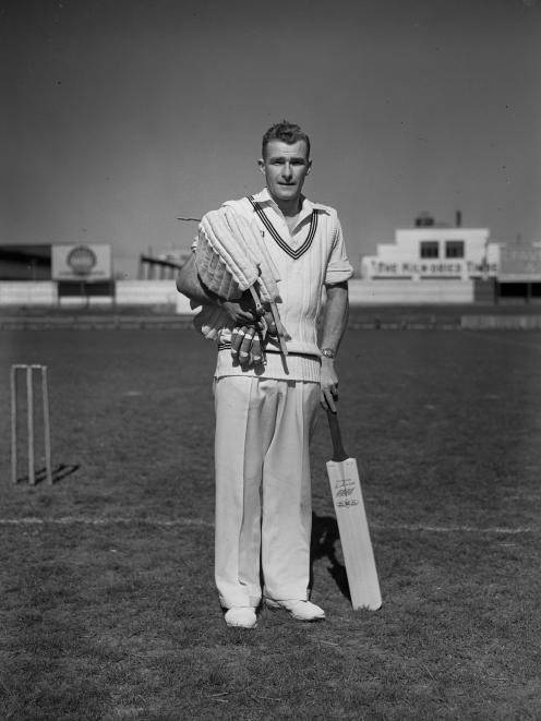 Bert Sutcliffe at Carisbrook, date unknown.PHOTO: THE EVENING STAR/ALLIED PRESS FILES