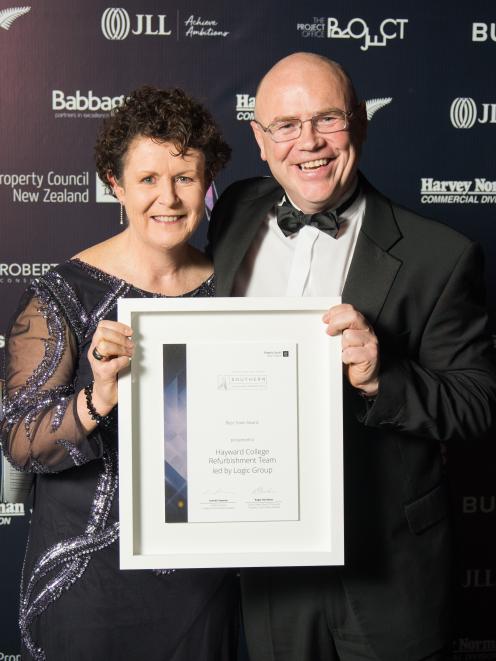 Property Council chief executive Leonie Freeman and Logic Group director Sam Cadden hold the best...