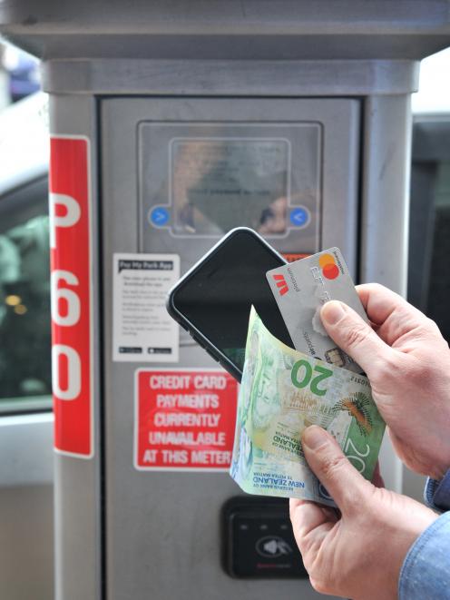 The convenience of cellphone payment is no longer available in Dunedin. Photo: Christine O'Connor