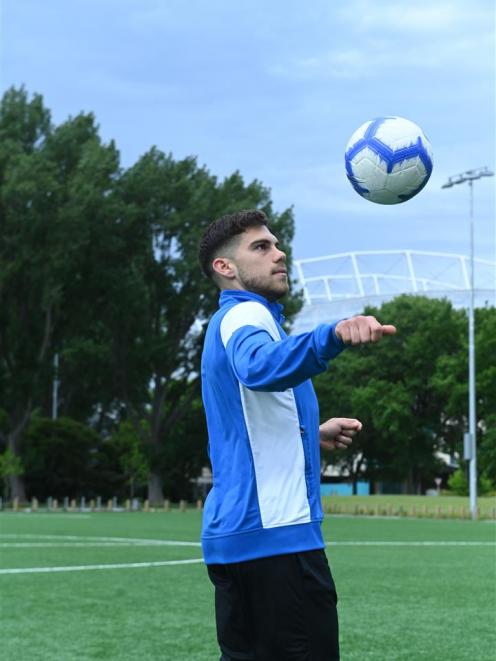 Southern United’s Abdulla Al-Kalisy takes a break at Logan Park Turf yesterday before tonight’s...