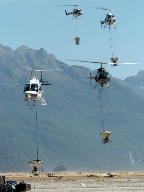 1080 drop in the Arawhata Valley. Photo: Stephen Jaquiery