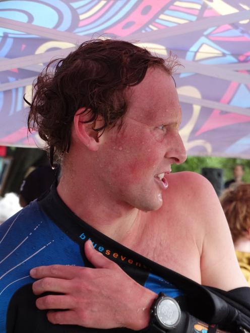 Cameron Stanley at the Ruby Swim in Lake Wanaka on Saturday.