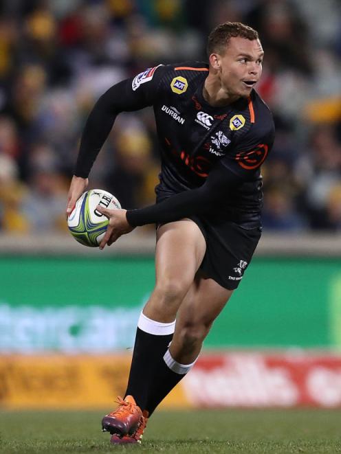Sharks outside back Curwin Bosch playing against the Brumbies last year.
