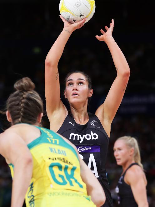 New Silver Ferns captain Ameliaranne Ekenasio, seen here shooting against Australia in a...