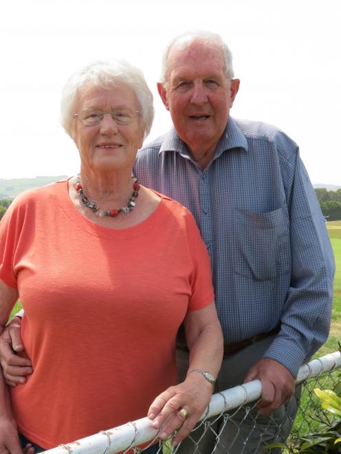 Trevor and Doris McCall will still be keeping an eye on their successful Myola South Suffolk Stud, once grandson Matt McCall takes it over. He is to run the stud’s sheep on his grandparents’ property. Photo: Yvonne O'Hara