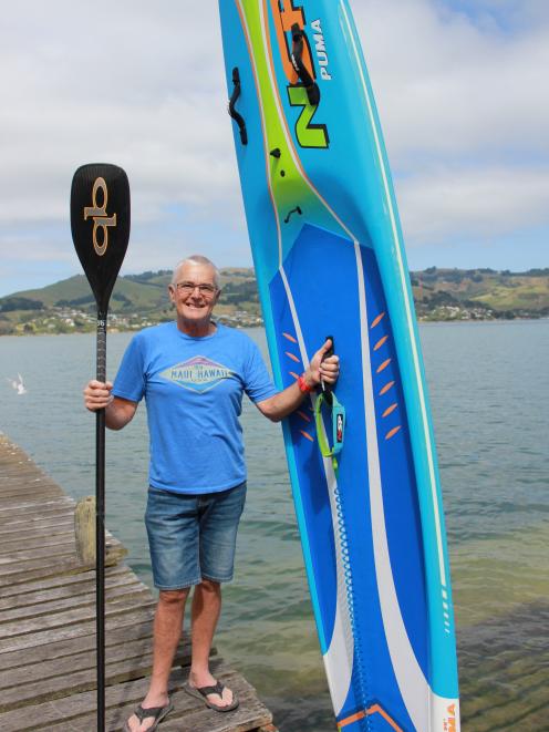 Paddleboarder Garry Porter prepares to win more medals in the New Zealand Masters Games next week...