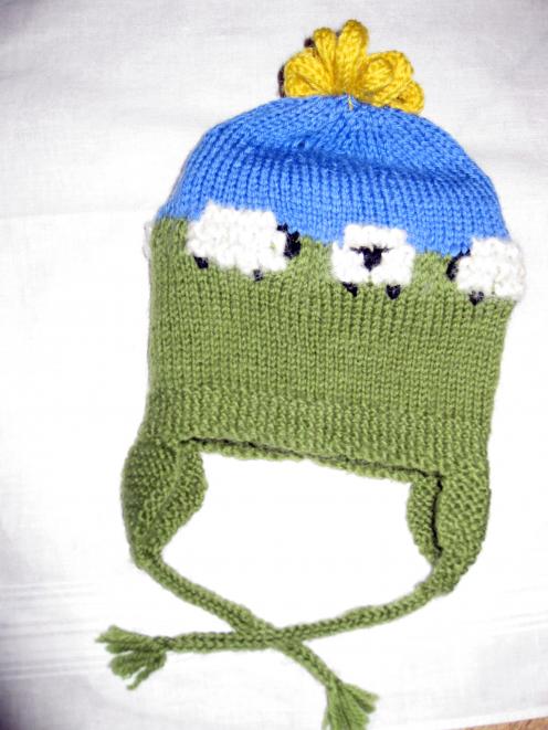 My unlikely-to-win-a-prize novelty baby hat entry. Photo: Elspeth McLean