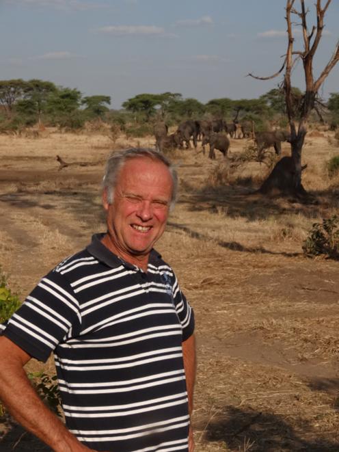 Dave Fitzjohn exploring nature in Botswana, Africa, after driving up from Cape Town. Photo: Supplied